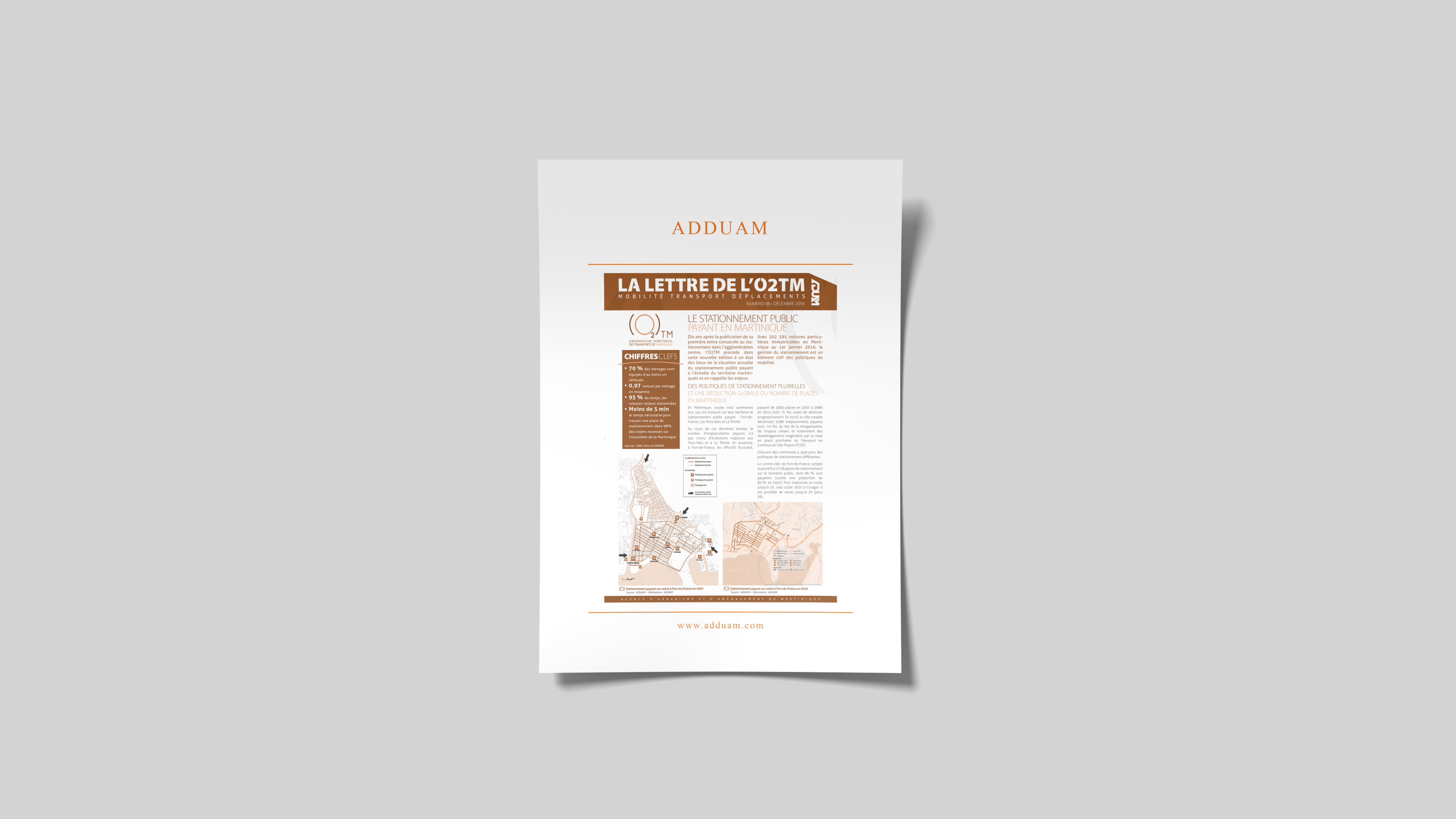 La lettre de l'O2TM : Le stationnement public payant en Martinique